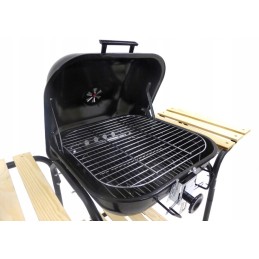 Didelė sodo kepsninė su anglimis su 3 lentynomis