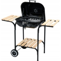 Didelė sodo kepsninė su anglimis su 3 lentynomis