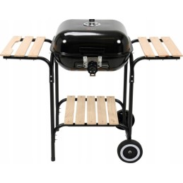 Didelė sodo kepsninė su anglimis su 3 lentynomis