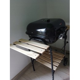 Didelė sodo kepsninė su anglimis su 3 lentynomis