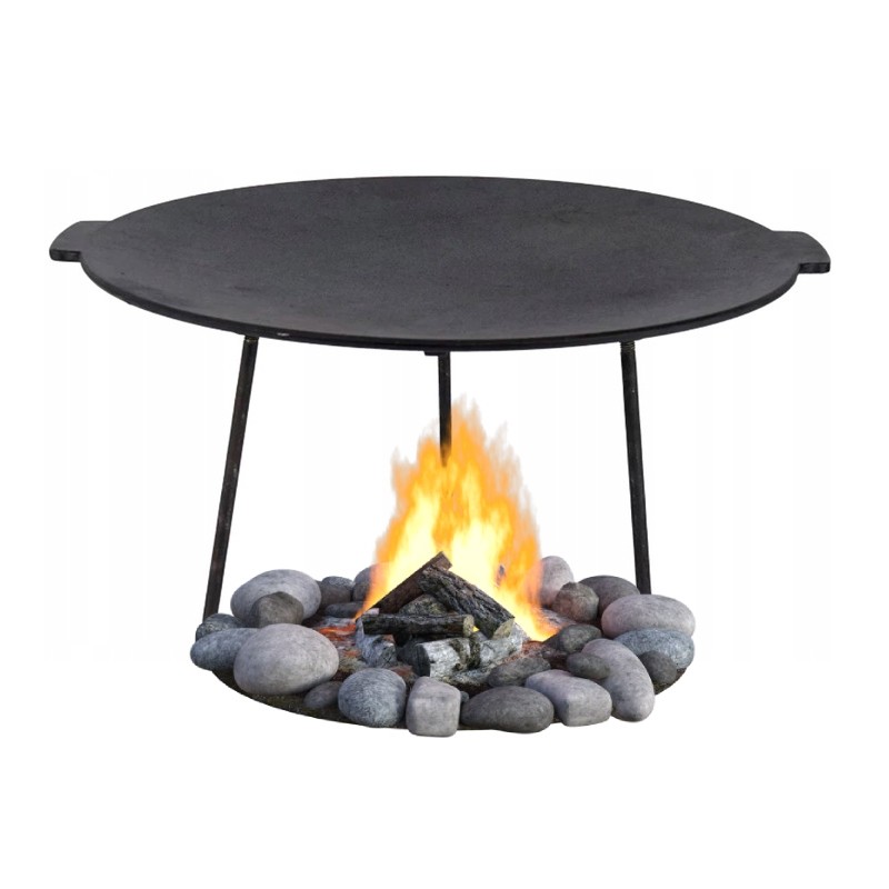 Ketaus keptuvė, wok, 45 cm, grilio lėkštė