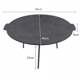 Ketaus keptuvė, wok, 45 cm, grilio lėkštė