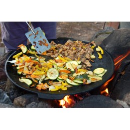 Ketaus keptuvė, wok, 45 cm, grilio lėkštė