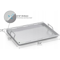 Tik ugnies grotelių nerūdijančio plieno dėklo grotelių keptuvė