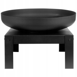 Metalinis sodo židinys su vieta juodai atmosferos medienai, 50 cm