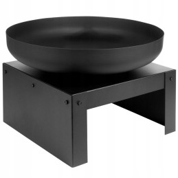 Metalinis sodo židinys su vieta juodai atmosferos medienai, 50 cm