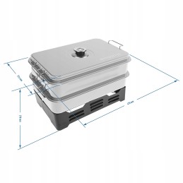 XL balkono rūkykla su reguliuojama talpa