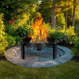 Ketaus ir plieno židinys, 80 cm ilgio