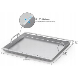 Onlyfire nerūdijančio plieno grilio plokštė, plancha weber spirit 200 serijos dujinėms kepsninėms, spirit i & ii 200, weber spir