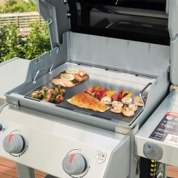 Onlyfire nerūdijančio plieno grilio plokštė, plancha weber spirit 200 serijos dujinėms kepsninėms, spirit i & ii 200, weber spir