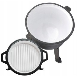 Ketaus katilas, stovimas medžioklinis puodas kepimui, 8 litrų, emaliuotas