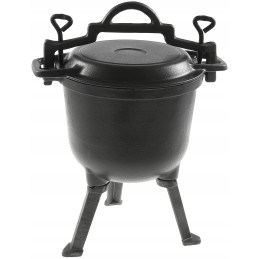 Ketaus katilas, stovimas medžioklinis puodas kepimui, 8 litrų, emaliuotas