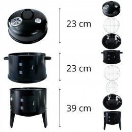 ⭐⭐Sodo anglis grilis, rūkykla, židinys, 3in1, apvalus, nešiojamas +nemokamas⭐⭐