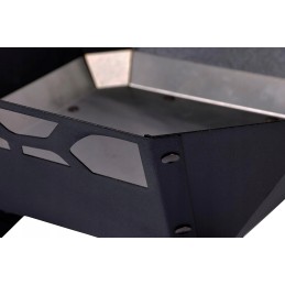 Židinys, dizainas sodui, balkonui, terasai, kvadratiniam, lauko naudojimui, milteliniu būdu dažytas plienas, juodas, 51,5 x 51,5