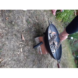 Židinys, dizainas sodui, balkonui, terasai, kvadratiniam, lauko naudojimui, milteliniu būdu dažytas plienas, juodas, 51,5 x 51,5