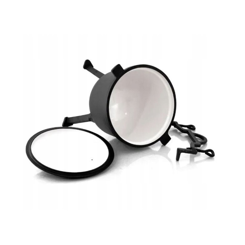 Ketaus medžioklinis virdulys, skrudintas, emaliuotas, 8l