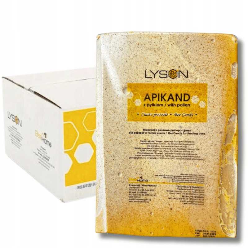Apikand 20kg pyragas su žiedadulkėmis, maistas bitėms