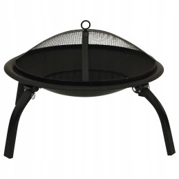 Židinys ir grilis 2 in 1 su pokeriu 56x56x49 cm, plieninis
