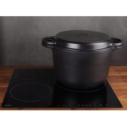 Emaliuotas ketaus medžioklinis katilas 3in1 kepsniai 10l laisvos ugnies mk602