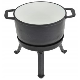 Emaliuotas ketaus medžioklinis katilas 3in1 kepsniai 10l laisvos ugnies mk602