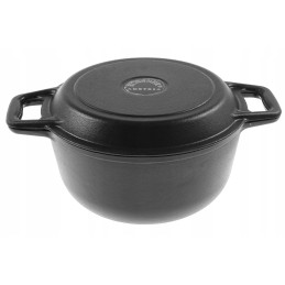 Emaliuotas ketaus medžioklinis katilas 3in1 kepsniai 10l laisvos ugnies mk602