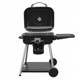 Anglies grilis su praktišku dangteliu ir transportavimo ratukais - sodui ir terasai