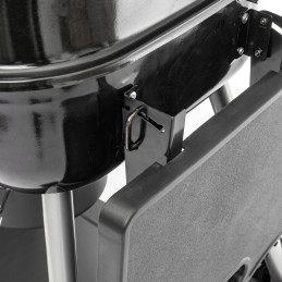 Anglies grilis su praktišku dangteliu ir transportavimo ratukais - sodui ir terasai