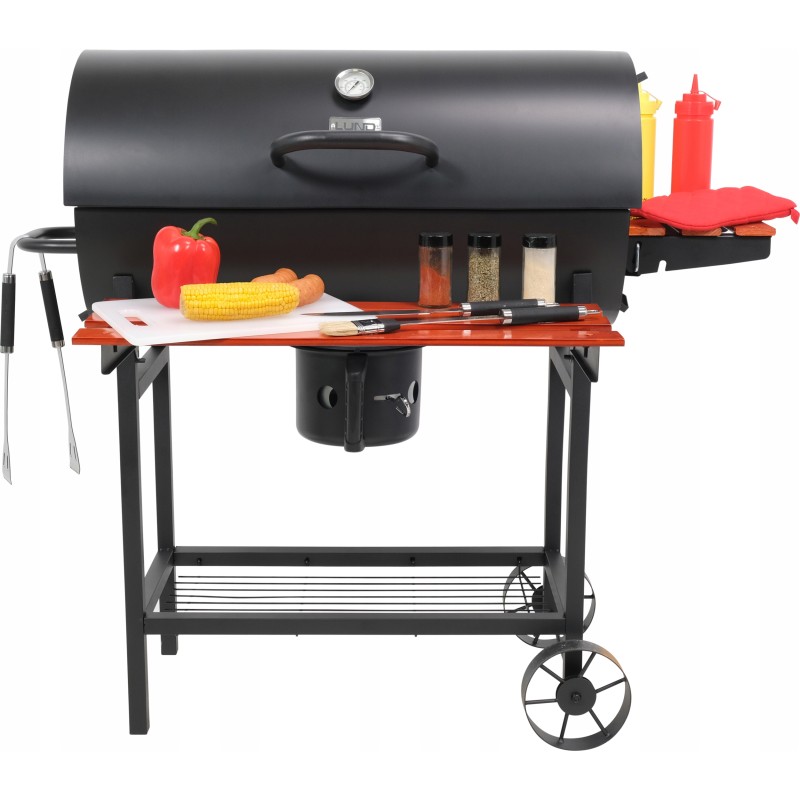 Grilis anglimis su dangteliu, grotelės 71x34,5cm