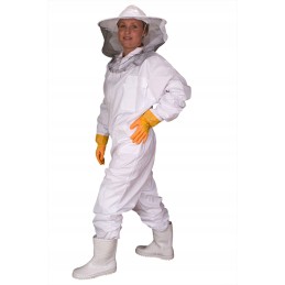 Bitininkystės kombinezonas su užtrauktuku užsegama kepure