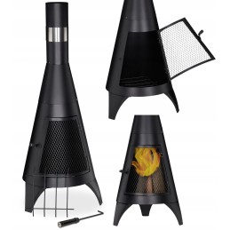 Sodo židinys, sodo židinys, juodas, 45 cm, 120 cm