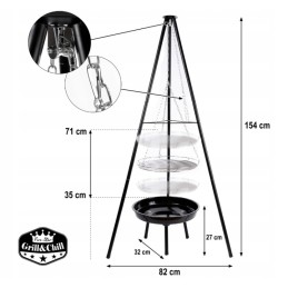 ⭐⭐Sodo grilis pakabinamas židinio trikojis didelės 50cm grotelės + anglies kilimėliai⭐⭐