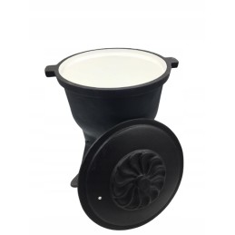 Ketaus katilas su emaliuotu kepimo puodu, 11 litrų