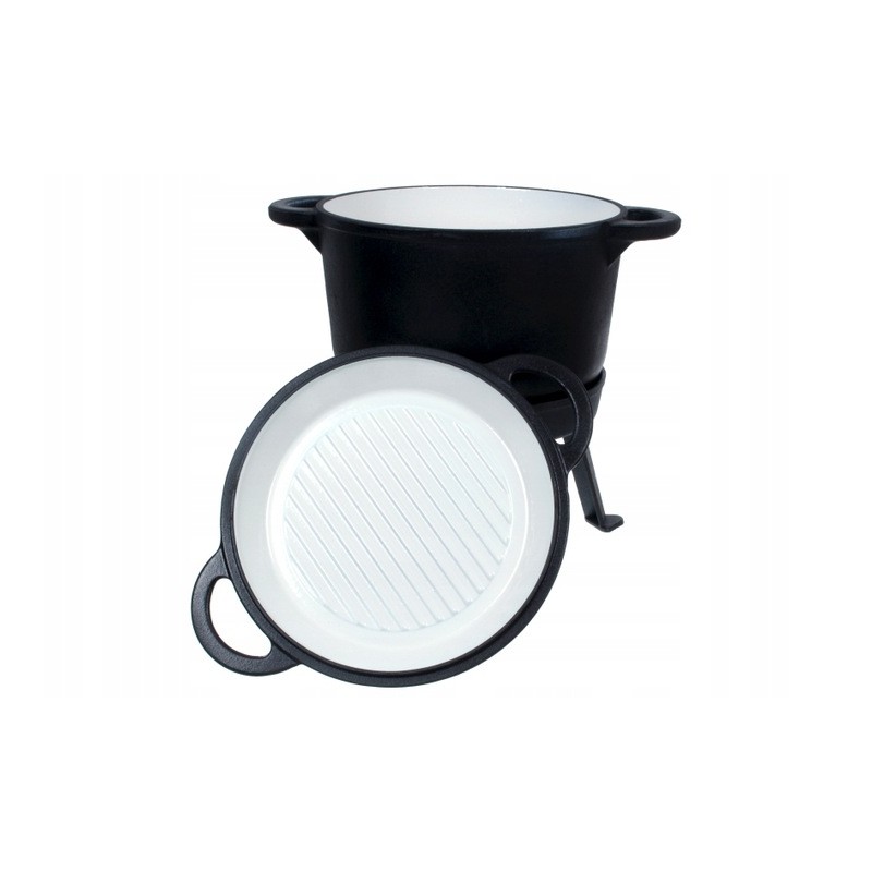 Emaliuotas ketaus medžioklės puodas 8 l 3in1