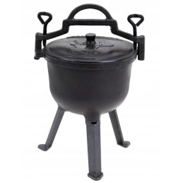 ⭐⭐Ketaus emaliuotas medžioklės puodas 5l katilas su kojelėmis⭐⭐