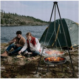 ⭐⭐Sodo grilis pakabinamas židinio trikojis didelės 50cm grotelės + anglies kilimėliai⭐⭐