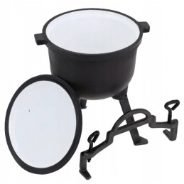 ⭐⭐Ketaus emaliuotas medžioklės puodas 5l katilas su kojelėmis⭐⭐