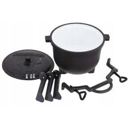 ⭐⭐Ketaus emaliuotas medžioklės puodas 5l katilas su kojelėmis⭐⭐