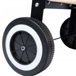 Sodo kepsninė su anglimis ant ratų, didelė rozetė, lentynos, grilis, nemokamas šepetys