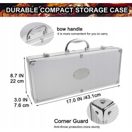 Grilio priedų rinkinys lagamine, 25 vnt