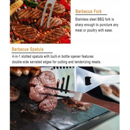 Grilio priedų rinkinys lagamine, 25 vnt