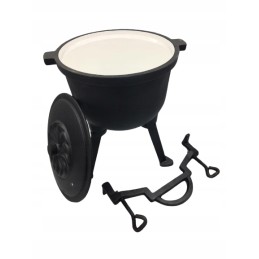 Ketaus katilas su emaliuotu kepimo puodu, 11 litrų