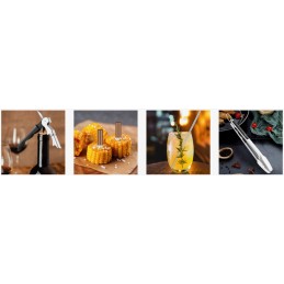 Priedų rinkinys, kepsninės reikmenys, kepsninės reikmenys, plieninės žnyplės, kepsninės kilimėlis be dėklo