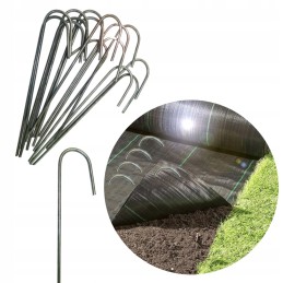 Inkariniai kaiščiai agrotekstilei 100vnt metalo 15cm agrotekstilės neaustinės medžiagos