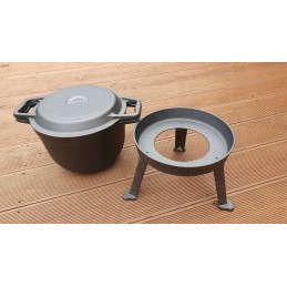 Vengrijos medžioklės ketaus katilas 15l3in1