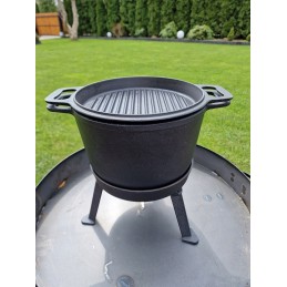 Vengrijos medžioklės ketaus katilas 15l3in1