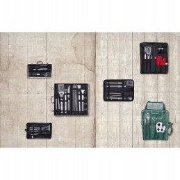 Metaliniai kepsninės indai solidiame lagamine - 18 bbq elementų, didelė viskas-dėžutė :)