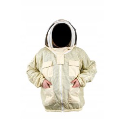 Zip-up sweatshirt 2X hat beige with ventilation
