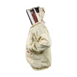 Zip-up sweatshirt 2X hat beige with ventilation