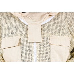 Zip-up sweatshirt 2X hat beige with ventilation
