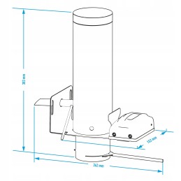Dragon jet2 elektrinis dūmų generatorius su pelenine ir rudos spalvos pompa 330142